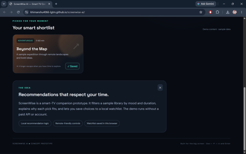 Screenwise-ai – screenshot 1
