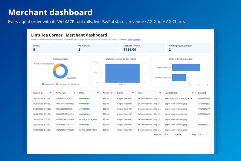 ShopBridge — WebMCP for PayPal shops – screenshot 1