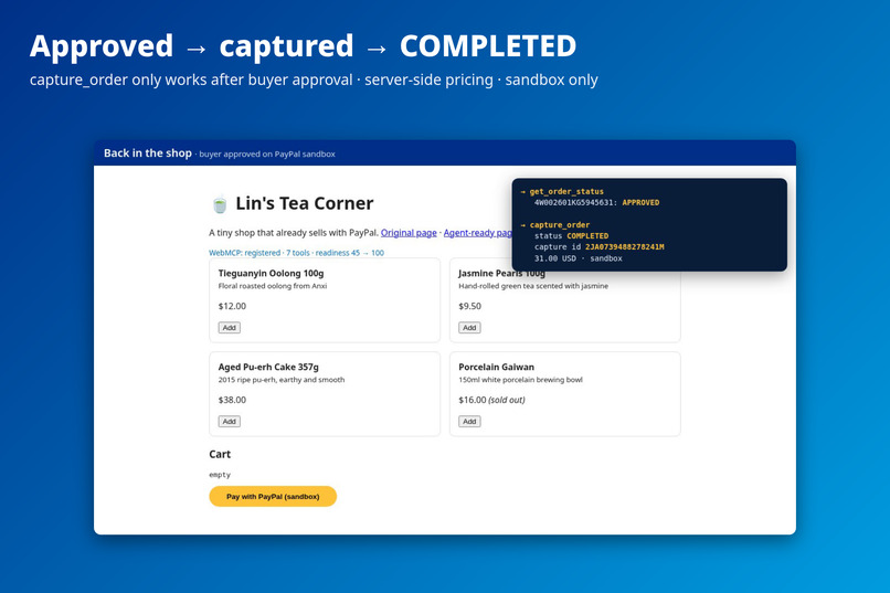 ShopBridge — WebMCP for PayPal shops – screenshot 3