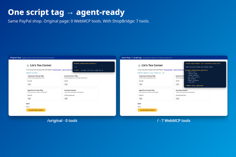 ShopBridge — WebMCP for PayPal shops – screenshot 5