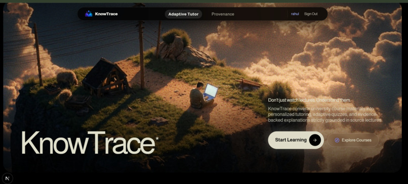 KnowTrace: Cognitive AI Tutor with Verifiable Provenance – screenshot 1