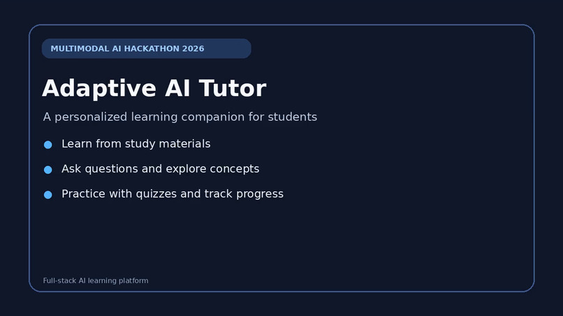 Adaptive AI Tutor – screenshot 1