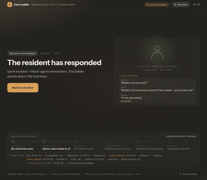 Care Ladder: Family check-ins with Alexa+ – screenshot 3