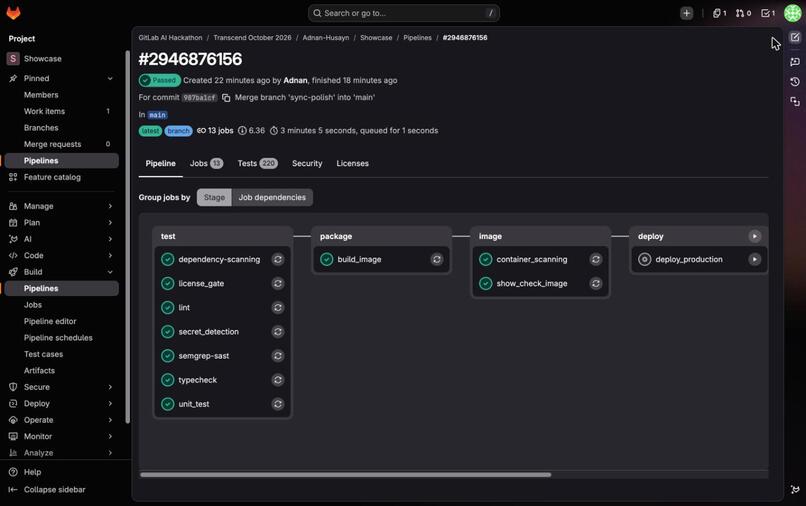 Stagehand on GitLab – screenshot 1