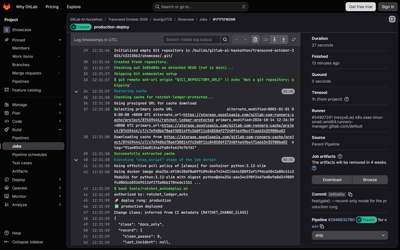 Ratchet — evidence-driven release automation – screenshot 5