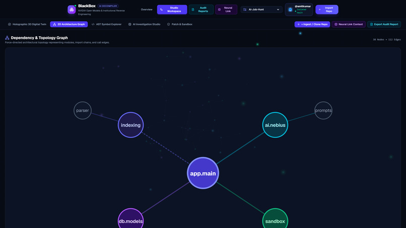 BlackBox: AI Repo Reverse Engineer & Agent Memory – screenshot 1
