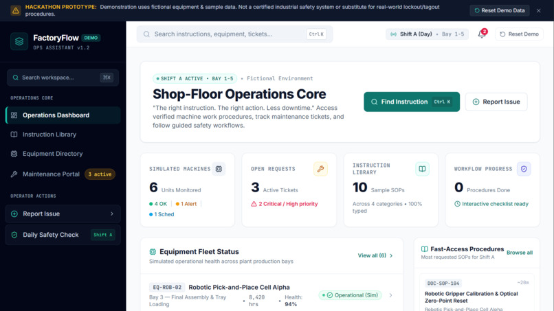 FactoryFlow — Industrial Operations Assistant – screenshot 2