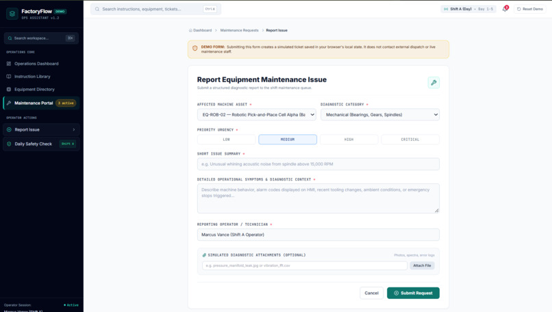 FactoryFlow — Industrial Operations Assistant – screenshot 3