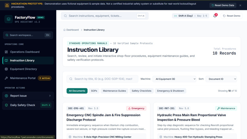 FactoryFlow — Industrial Operations Assistant – screenshot 5