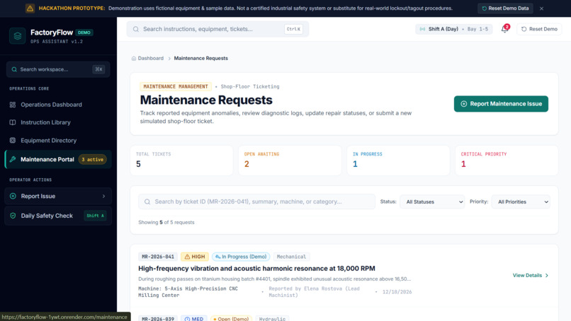 FactoryFlow — Industrial Operations Assistant – screenshot 8