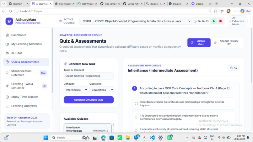 AI StudyMate: Learning Twin + Misconception Detective – screenshot 4