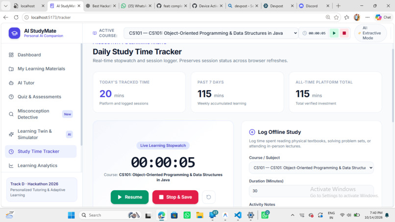 AI StudyMate: Learning Twin + Misconception Detective – screenshot 7