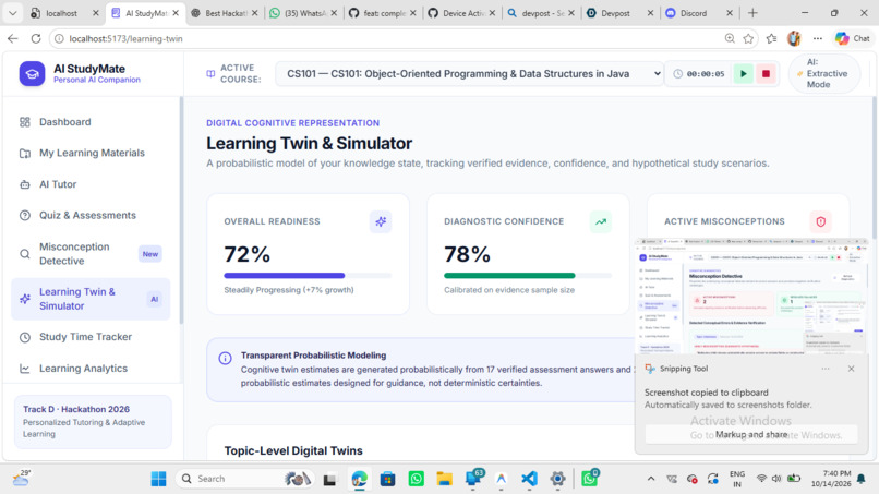 AI StudyMate: Learning Twin + Misconception Detective – screenshot 8