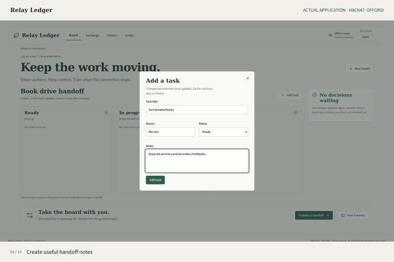 Relay Ledger – screenshot 3