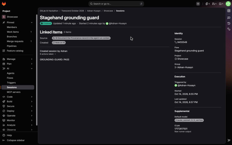 Stagehand on GitLab – screenshot 5