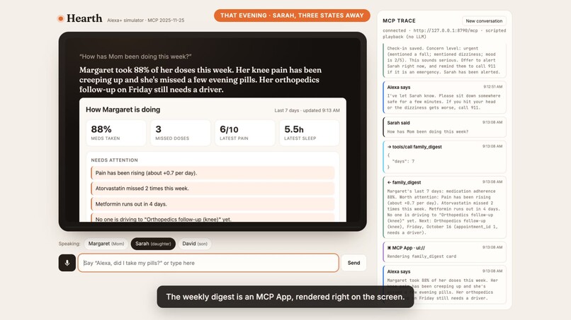 Hearth: an Alexa+ caregiving co-pilot – screenshot 2