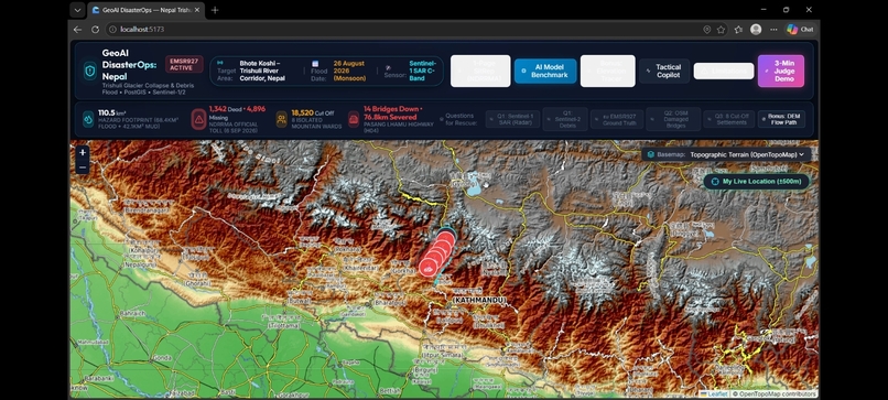 GeoAI DisasterOps AIPowered Flood Intelligence and Emergency – screenshot 1
