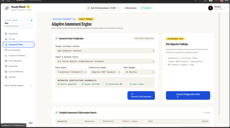 StudyMind AI: Multimodal Source-Grounded Tutor – screenshot 5