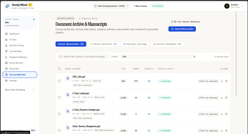 StudyMind AI: Multimodal Source-Grounded Tutor – screenshot 6