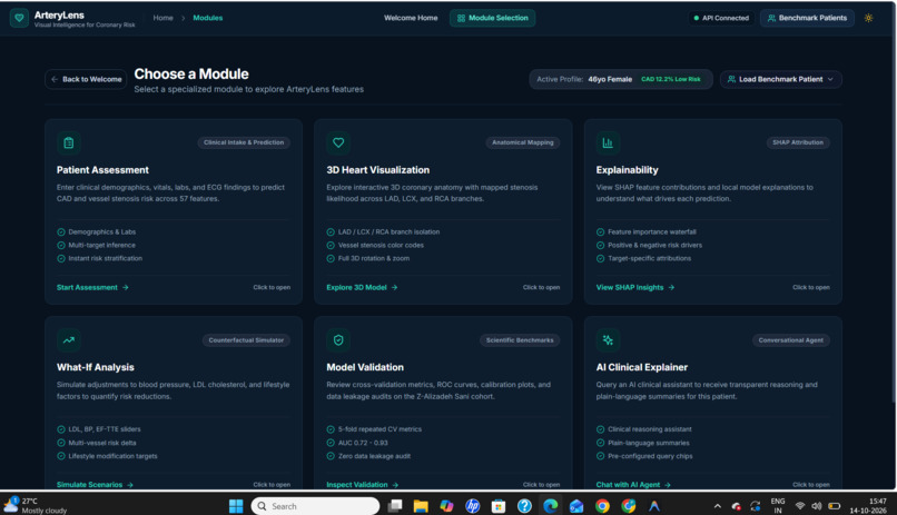 ArteryLens: Visual Intelligence for Coronary Risk – screenshot 1