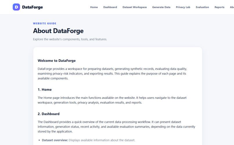 DataForge – Synthetic Data Studio – screenshot 10