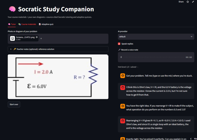 Socratic Study Companion – screenshot 1