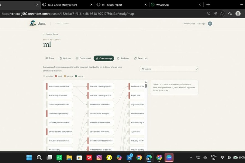 Citexa: Source-Grounded Adaptive Study Companion – screenshot 10