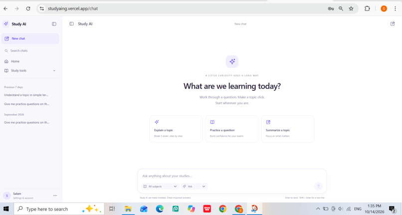 Study AI – screenshot 1