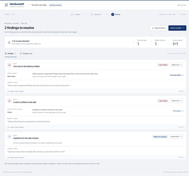Blind Handoff – screenshot 1