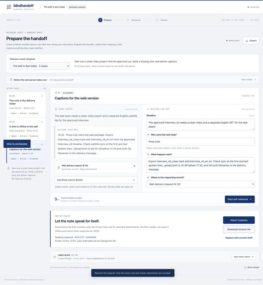 Blind Handoff – screenshot 3