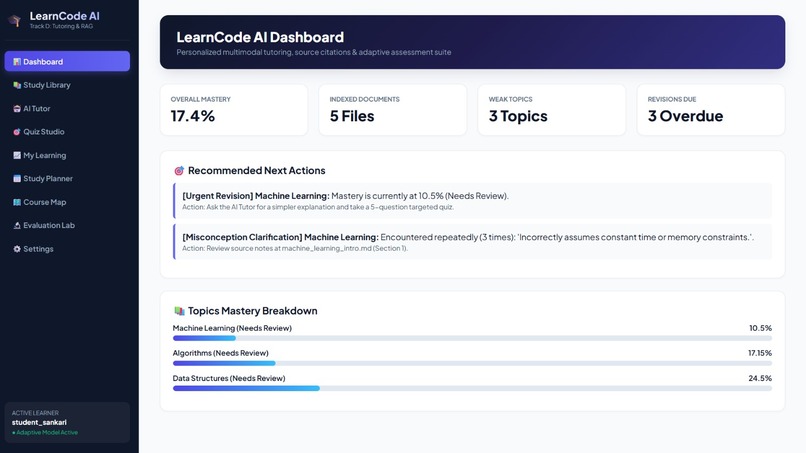 An AI-powered personalized learning companion – screenshot 1