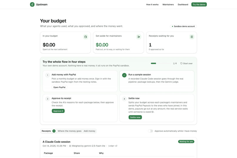 Upstream – screenshot 3