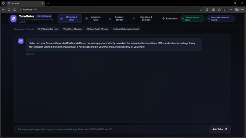 OmniTutor: Multimodal AI Source-Grounded Learning System – screenshot 1