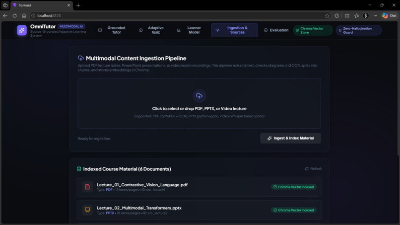 OmniTutor: Multimodal AI Source-Grounded Learning System – screenshot 3