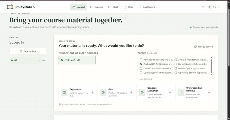 StudyMate AI: Your course, your pace, your personal tutor – screenshot 7