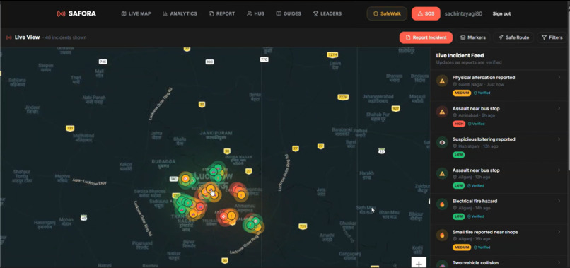 Safora: AI-Powered City Safety Platform – screenshot 9