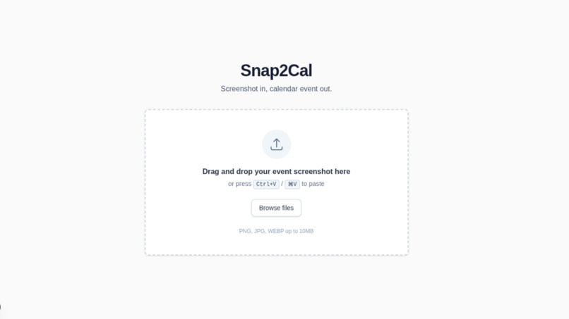 Snap2Cal – screenshot 1