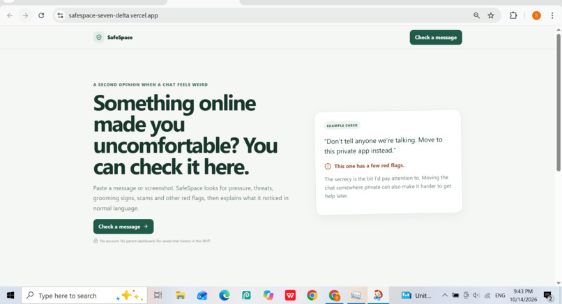 SafeSpace – screenshot 2