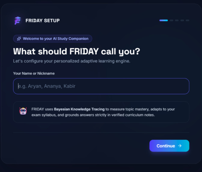 Friday : An AI study companion – screenshot 1