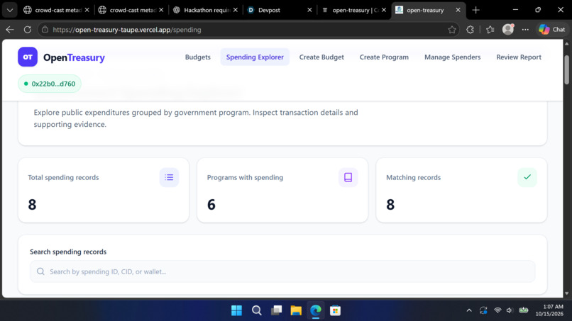 open-treasury – screenshot 2