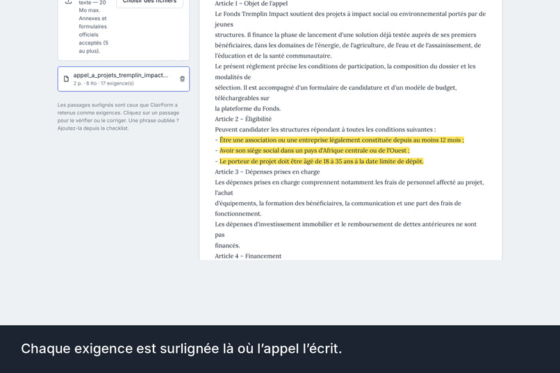 ClairForm – screenshot 2