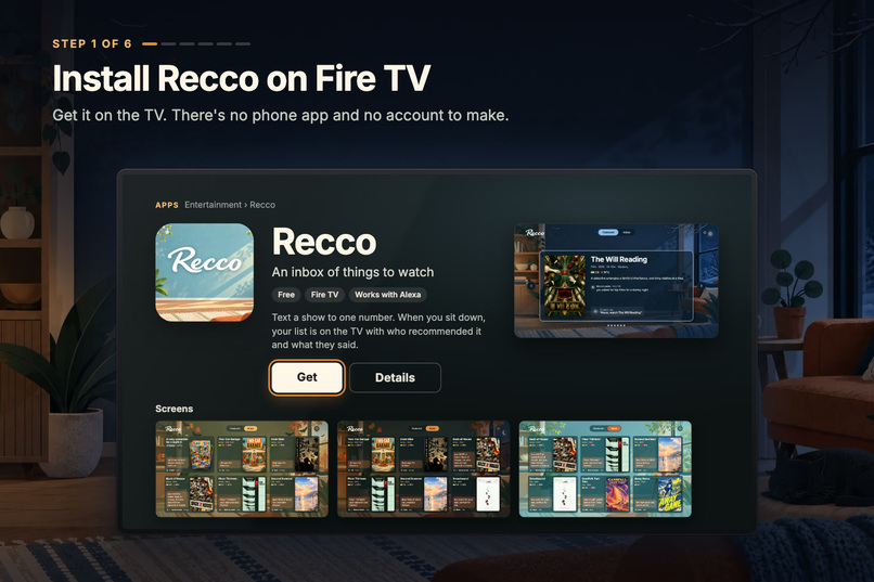 Recco: a Fire TV inbox you text like a friend – screenshot 2