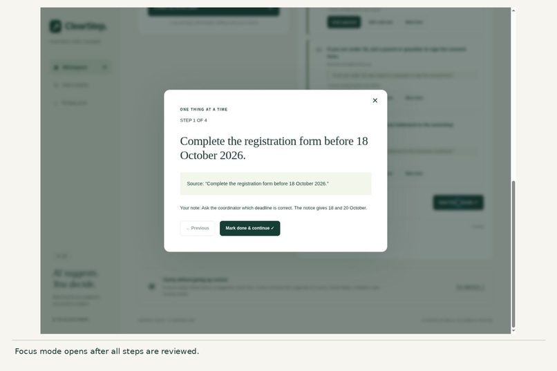 ClearStep: AI suggests. You decide. – screenshot 3