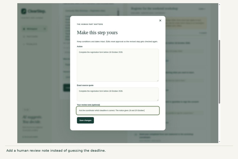 ClearStep: AI suggests. You decide. – screenshot 6