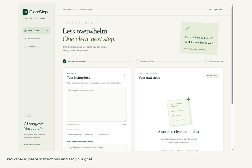 ClearStep: AI suggests. You decide. – screenshot 8