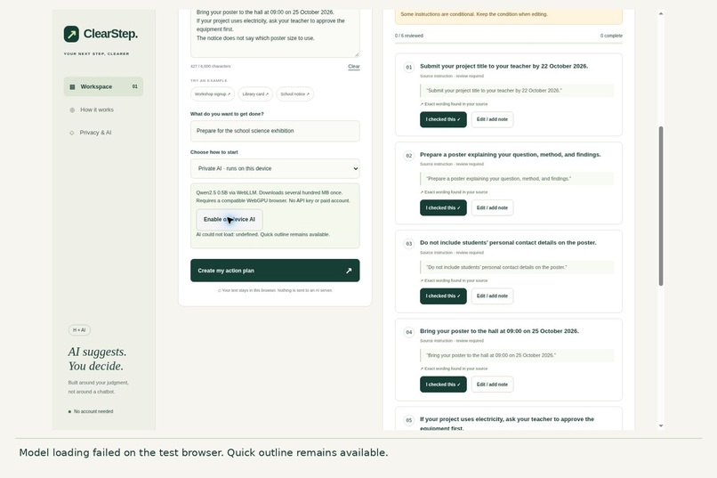 ClearStep: AI suggests. You decide. – screenshot 13