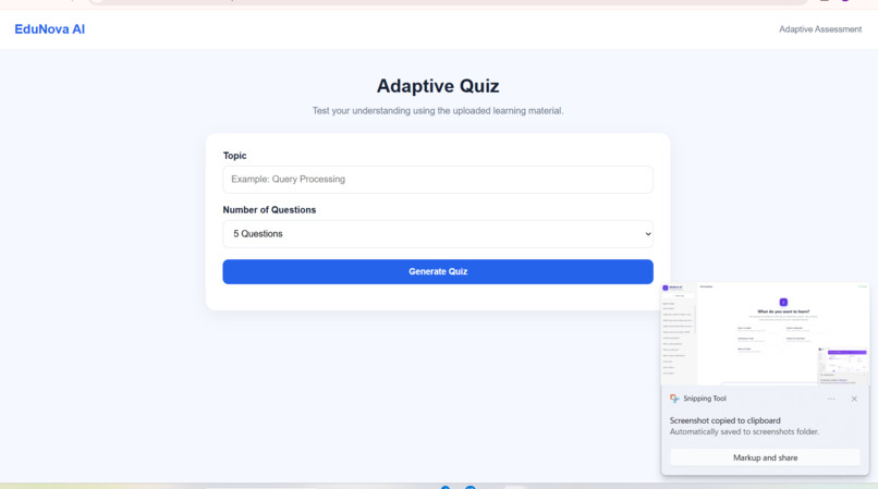 EduNova AI – Smart Personalized Learning Assistant – screenshot 3