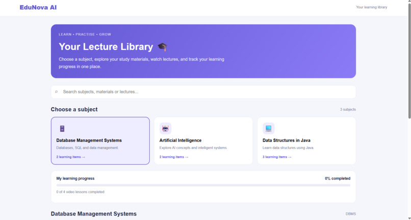 EduNova AI – Smart Personalized Learning Assistant – screenshot 4