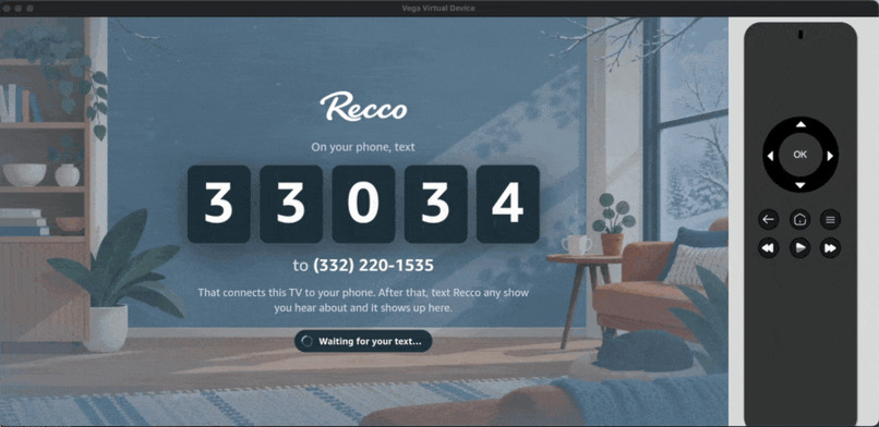Recco: a Fire TV inbox you text like a friend – screenshot 1