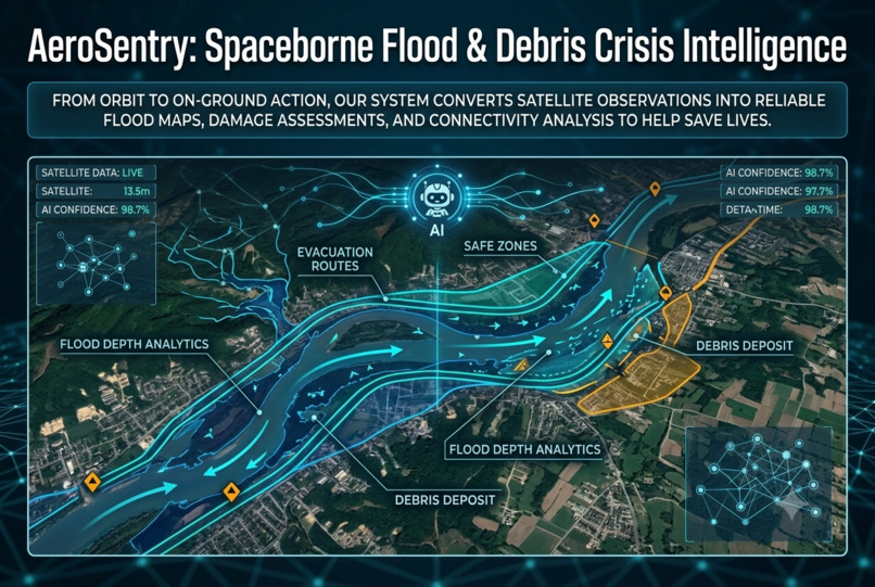 AeroSentry: Spaceborne Flood & Debris Crisis Intelligence – screenshot 1